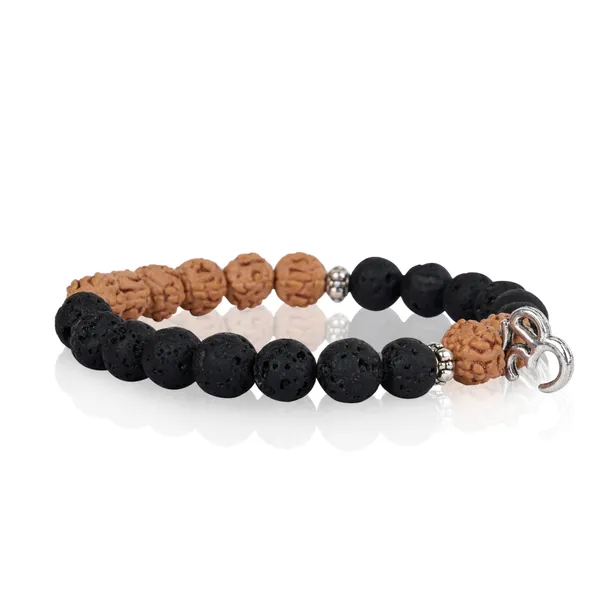 Rudraksha_Lava_Stone_Bracelet